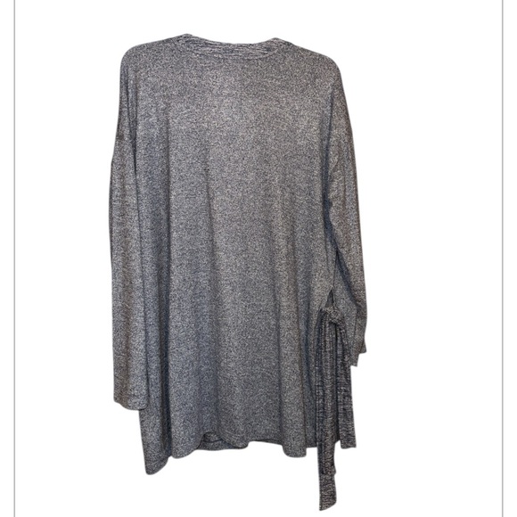 Women's Blue Cardigan Sweater 1 button, belt, size large Cuddle Duds - Picture 2 of 5